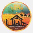 Search for family of three stickers Nativity