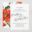 Search for red poppies wedding invitations Floral