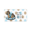 Search for rocking horse return address labels Baby boy