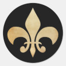 Search for vintage fleur de lis stickers Gold