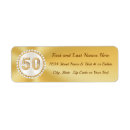 Search for golden anniversary return address labels 50th