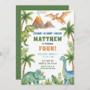 Search for prehistoric birthday invitations Jungle