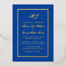 Search for royal blue and gold wedding invitations Script