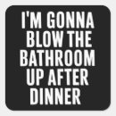 Search for bathroom humor stickers Funny