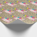 Search for rainbow unicorn glitter wrapping paper Metallic