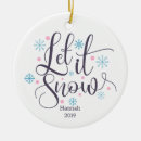 Search for let it snow christmas tree decorations Snowflakes