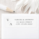 Search for classic monogram return address labels Typography