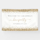 Search for party banners Gold glitter