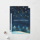 Search for snowy night christmas cards Forest