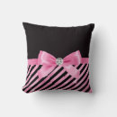 Search for black stripe bow cushions For her