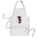 Search for red and black aprons White