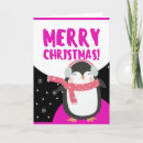 Search for cute penguin christmas cards Pink