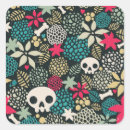 Search for skulls square stickers Sugar skull