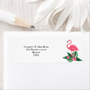 Search for flamingo return address labels Aloha