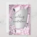 Search for pink and silver wedding invitations Modern