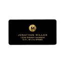 Search for elegant black and gold return address labels Stylish