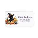 Search for witch cat return address labels Whimsical