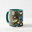 Search for vintage art design mugs Strawberry thief