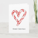 Search for candy cane heart cards Red