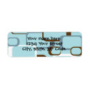 Search for light blue return address labels Retro