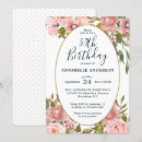 Search for pink flowers 18th birthday invitations Gold