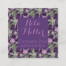 Search for purple flowers business cards Leaves