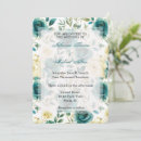 Search for teal rose wedding invitations Chic
