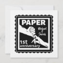 Search for 1st anniversary party invitations Black and white