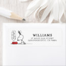Search for dish return address labels Peanuts