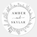 Search for modern floral wedding stickers Foliage