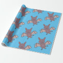 Search for flying bats wrapping paper Cute