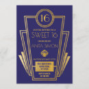 Search for gatsby sweet 16 invitations Roaring twenties