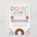 Search for pink doughnut invitations Doughnut grow up