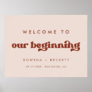 Search for welcome to our beginning wedding signs Boho