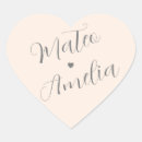 Search for heart shaped name stickers Simple