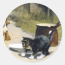 Search for vintage cat and dog stickers Kitten