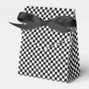 Search for black and white checkered pattern favour boxes Chequerboard