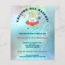 Search for aliens 4x5 invitations For kids