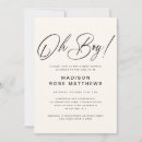 Search for typography baby boy shower invitations Simple