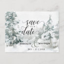 Search for winter wonderland save the date postcards White