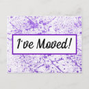 Search for purple postcards Change of address