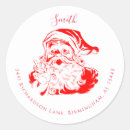 Search for vintage santa stickers Red