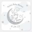 Search for silver moon stickers Baby shower