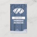 Search for ski instructor business cards Blue
