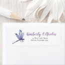 Search for dragonfly return address labels weddings Watercolor