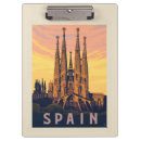 Search for vintage style travel posters Spain familia sagrada