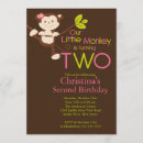 Search for monkey 2nd birthday invitations Cute