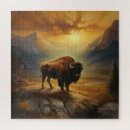 Search for buffalo bison puzzles Yellowstone