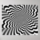 Search for black and white optical illusion posters Retro