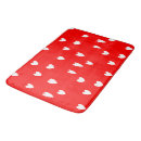 Search for heart shaped bath mats Red